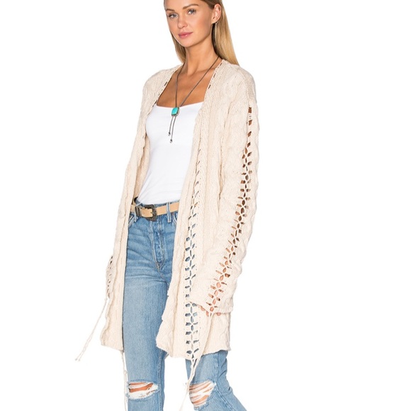 For Love And Lemons Sweaters - KNITZ Wythe Cardigan in Natural